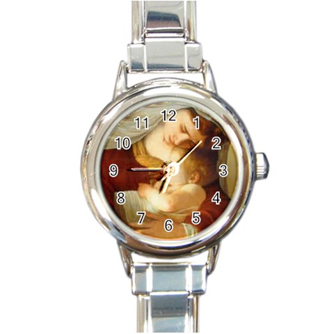 Virgin_Mary_Mother_of_God Round Italian Charm Watch from ArtsNow.com Front