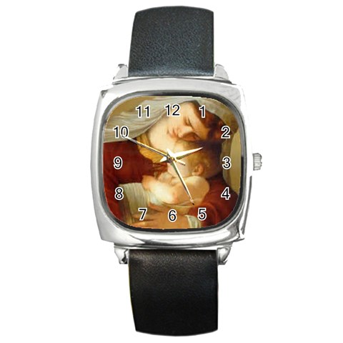 Virgin_Mary_Mother_of_God Square Metal Watch from ArtsNow.com Front