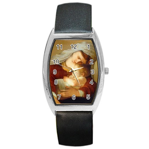 Virgin_Mary_Mother_of_God Barrel Style Metal Watch from ArtsNow.com Front