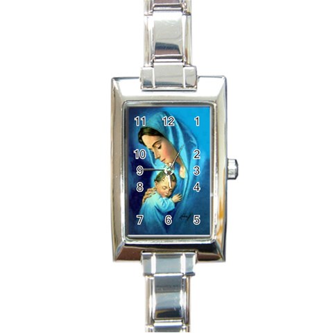 Mary_Mother_of_God_Incarnation Rectangular Italian Charm Watch from ArtsNow.com Front