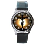 Jesus%20On%20The%20Cross Round Metal Watch