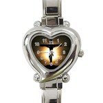 Jesus%20On%20The%20Cross Heart Italian Charm Watch