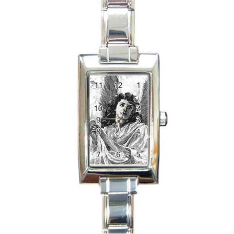 ANGEL2 Rectangular Italian Charm Watch from ArtsNow.com Front