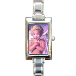 angel2 Rectangular Italian Charm Watch