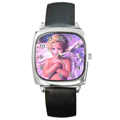 angel2 Square Metal Watch from ArtsNow.com Front