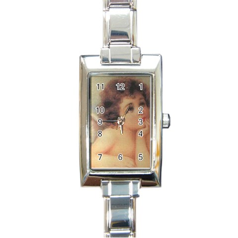 angel1 Rectangular Italian Charm Watch from ArtsNow.com Front