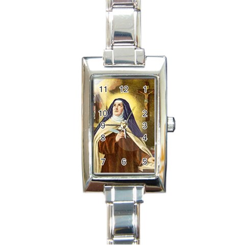 teresa Rectangular Italian Charm Watch from ArtsNow.com Front