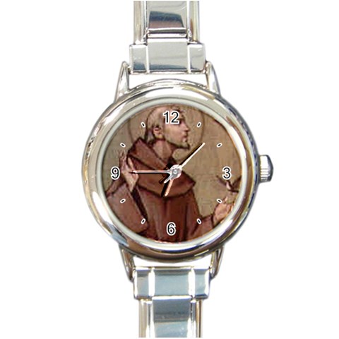 saints_catholic_org_francis Round Italian Charm Watch from ArtsNow.com Front