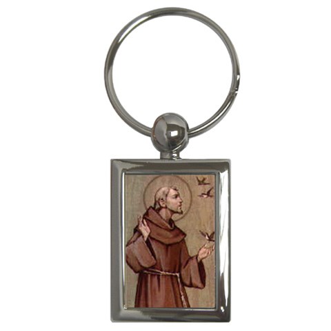 saints_catholic_org_francis Key Chain (Rectangle) from ArtsNow.com Front