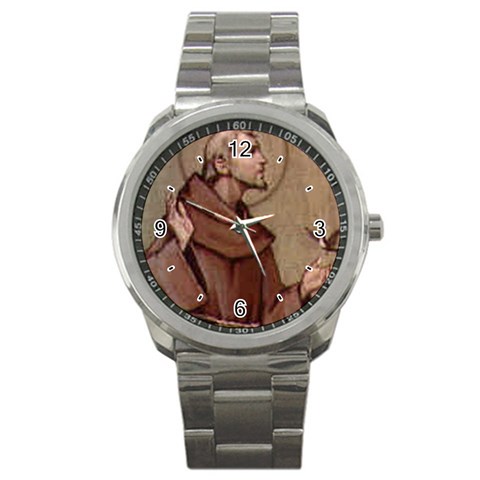 saints_catholic_org_francis Sport Metal Watch from ArtsNow.com Front