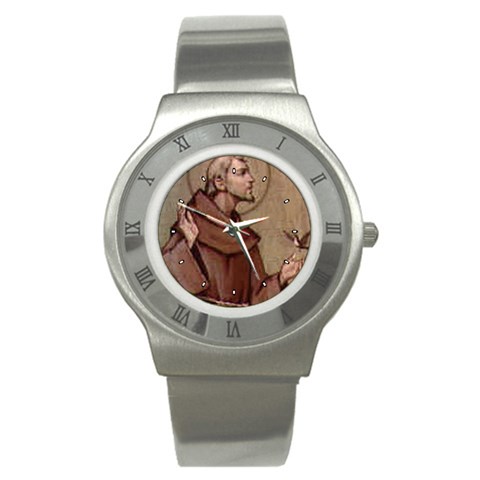 saints_catholic_org_francis Stainless Steel Watch from ArtsNow.com Front