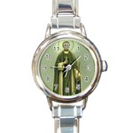 1103por2 Round Italian Charm Watch