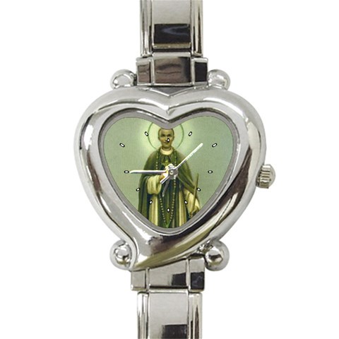 1103por2 Heart Italian Charm Watch from ArtsNow.com Front