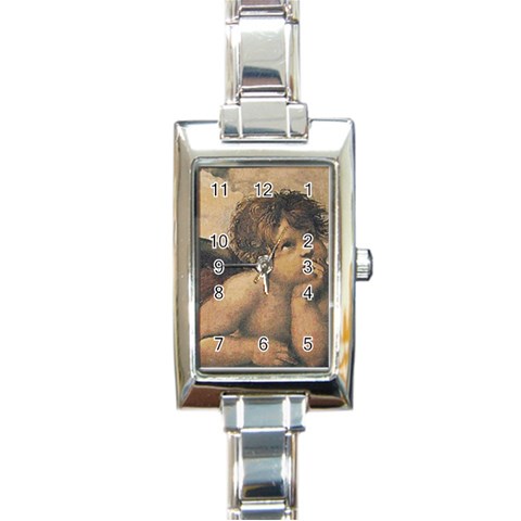 PIL%20Angels%20I Rectangular Italian Charm Watch from ArtsNow.com Front