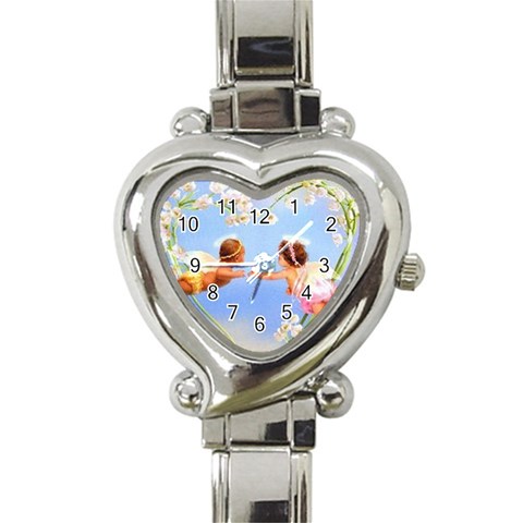 Baby%20Angels Heart Italian Charm Watch from ArtsNow.com Front