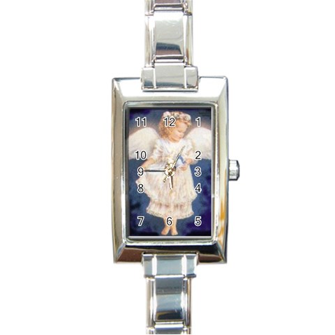 40angel_3 Rectangular Italian Charm Watch from ArtsNow.com Front