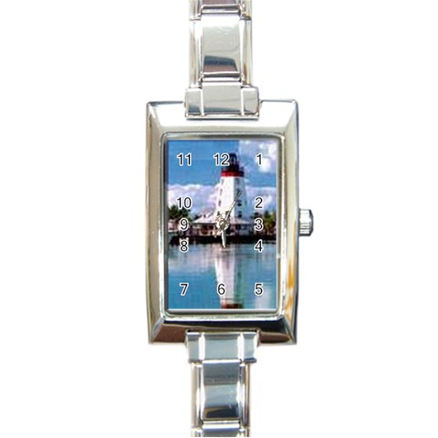 thumbnailCAIGFU95 Rectangular Italian Charm Watch from ArtsNow.com Front