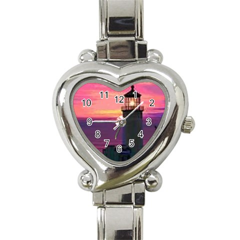 thumbnailCAG6EWQE Heart Italian Charm Watch from ArtsNow.com Front