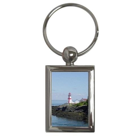 east_quoddy_head_light_house_photo03_small Key Chain (Rectangle) from ArtsNow.com Front