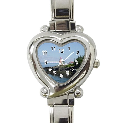 east_quoddy_head_light_house_photo03_small Heart Italian Charm Watch from ArtsNow.com Front