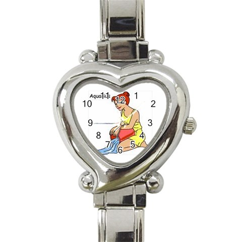 thumbnailDFG Heart Italian Charm Watch from ArtsNow.com Front