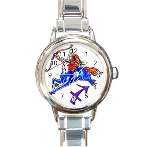 SAG Round Italian Charm Watch from ArtsNow.com Front