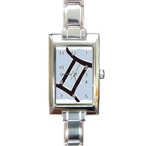 CAU2ICJ6 Rectangular Italian Charm Watch from ArtsNow.com Front