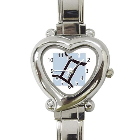 CAU2ICJ6 Heart Italian Charm Watch from ArtsNow.com Front