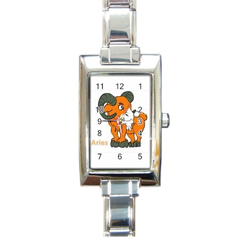 CAG1MR49 Rectangular Italian Charm Watch from ArtsNow.com Front