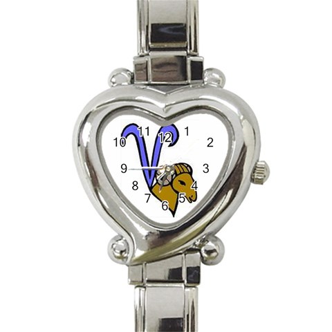 CACPUNG9 Heart Italian Charm Watch from ArtsNow.com Front