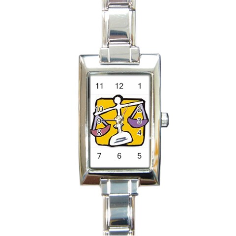 CACH2RK9 Rectangular Italian Charm Watch from ArtsNow.com Front