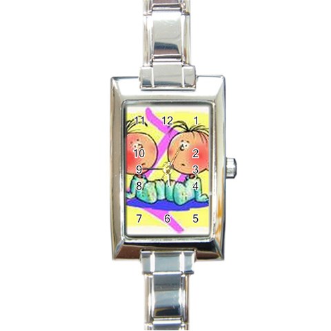 CA0AGGYY Rectangular Italian Charm Watch from ArtsNow.com Front