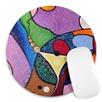 abstract-colorsofparadise Round Mousepad