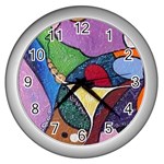 fine paintings Wall Clock (Silver)