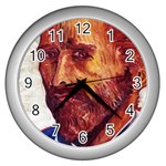 fine paintings Wall Clock (Silver)