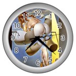 fine paintings Wall Clock (Silver)