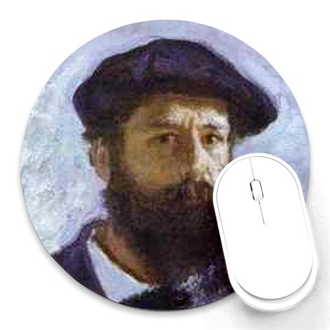 Claude%20Monet Round Mousepad from ArtsNow.com Front