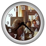 fine paintings Wall Clock (Silver)