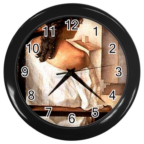 fine paintings Wall Clock (Black) from ArtsNow.com Front