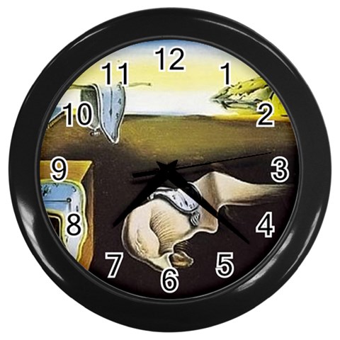 fine paintings Wall Clock (Black) from ArtsNow.com Front