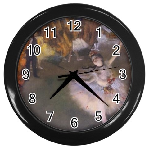 fine paintings Wall Clock (Black) from ArtsNow.com Front