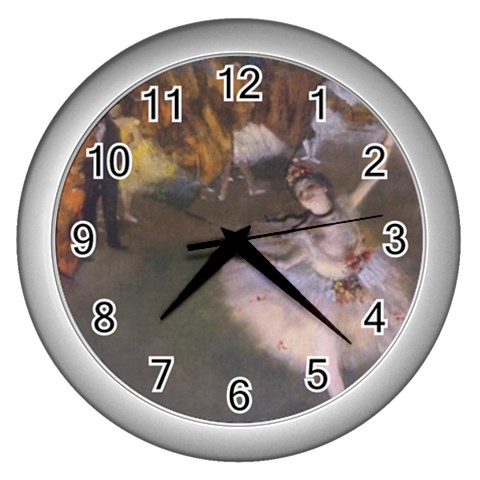 fine paintings Wall Clock (Silver) from ArtsNow.com Front