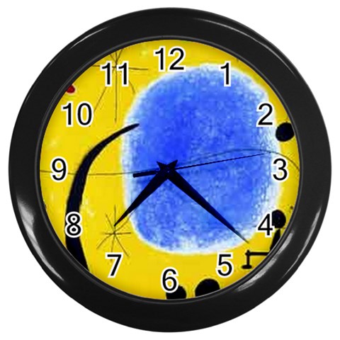 fine paintings Wall Clock (Black) from ArtsNow.com Front