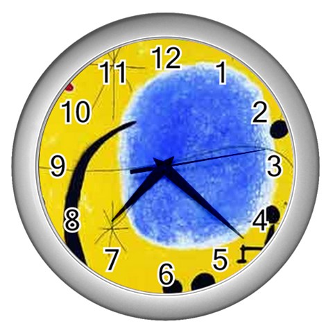 fine paintings Wall Clock (Silver) from ArtsNow.com Front