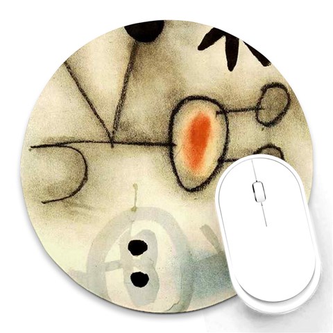 joan_miro_aquarela Round Mousepad from ArtsNow.com Front