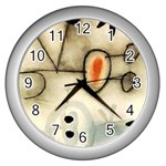 fine paintings Wall Clock (Silver)