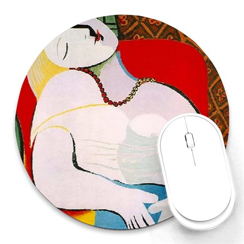 Pablo_Picasso Round Mousepad from ArtsNow.com Front