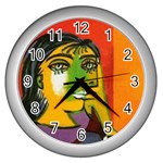 fine paintings Wall Clock (Silver)