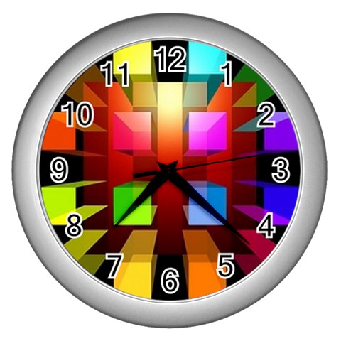 fine paintings Wall Clock (Silver) from ArtsNow.com Front