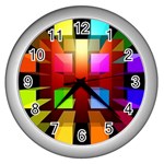 fine paintings Wall Clock (Silver)